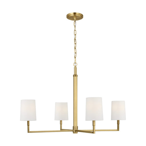 Danica 4-Light Large Chandelier in Burnished Brass