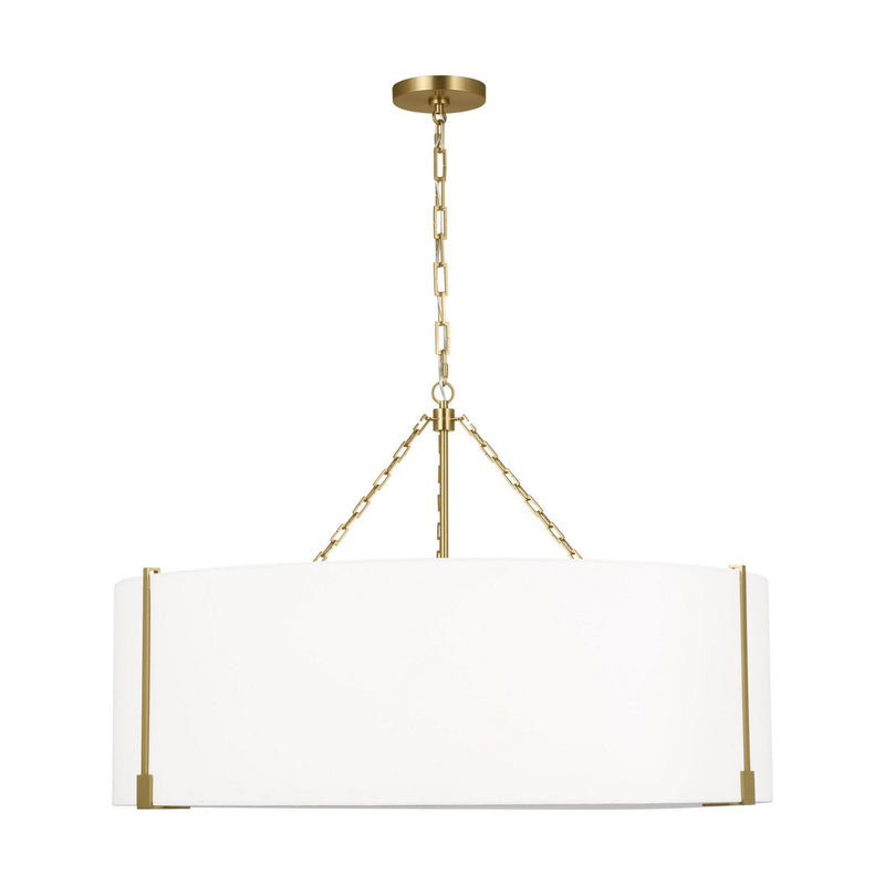 Bergen 4-Light Extra Large Pendant in Burnished Brass
