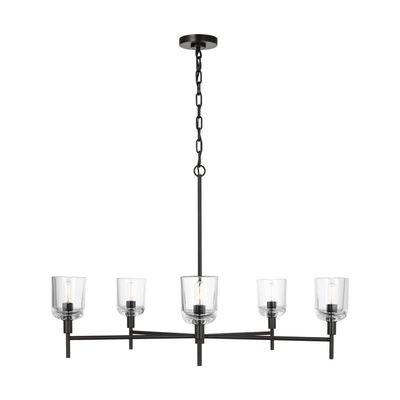 Hartley 5-Light Large Chandelier in Aged Iron