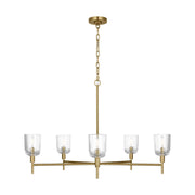 Hartley 5-Light Large Chandelier in Burnished Brass