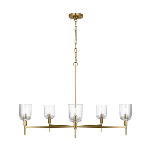 Hartley 5-Light Large Chandelier in Burnished Brass