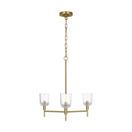 Hartley 3-Light Medium Chandelier in Burnished Brass
