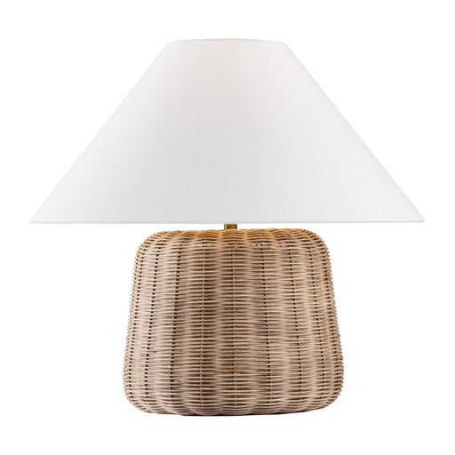Dumar Medium Table Lamp in Blonde Rattan
