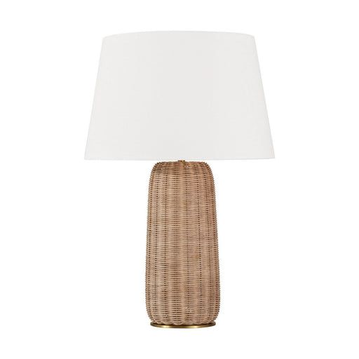 Dumar Large Table Lamp in Blonde Rattan