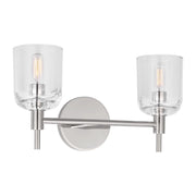 Hartley 2-Light Bath Vanity Light in Polished Nickel