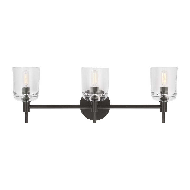Hartley 3-Light Bath Vanity Light in Aged Iron