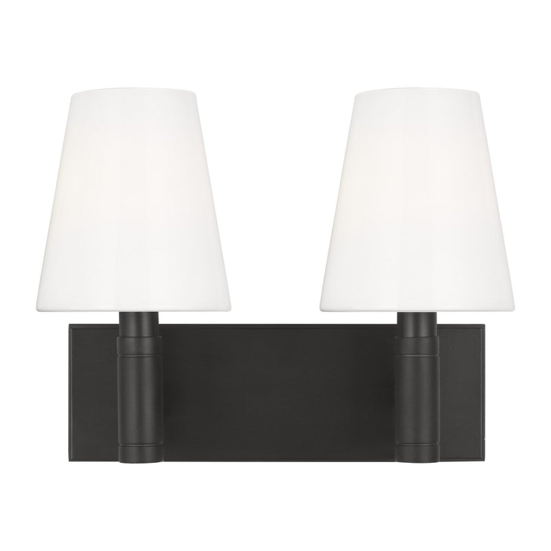 Beckham Classic 2-Light Bath Vanity Light in Aged Iron