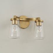 Aaron 2-Light Bath Vanity Light in Aged Brass