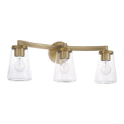 Aaron 3-Light Bath Vanity Light in Aged Brass