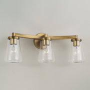 Aaron 3-Light Bath Vanity Light in Aged Brass