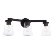 Aaron 3-Light Bath Vanity Light in Matte Black
