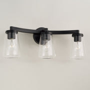 Aaron 3-Light Bath Vanity Light in Matte Black