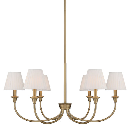 Cambria 6-Light Chandelier in Brushed Champagne Brass