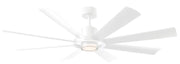 Aura 60" Outdoor Ceiling Fan with Light in Matte White