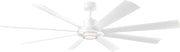 Aura 72" Outdoor Ceiling Fan with Light in Matte White