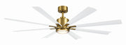 Size Matters 65" Outdoor Ceiling Fan in Soft Brass / Matte White