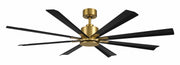 Size Matters 65" Outdoor Ceiling Fan in Soft Brass / Matte Black
