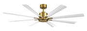 Size Matters 65" Outdoor Ceiling Fan in Soft Brass / Matte White
