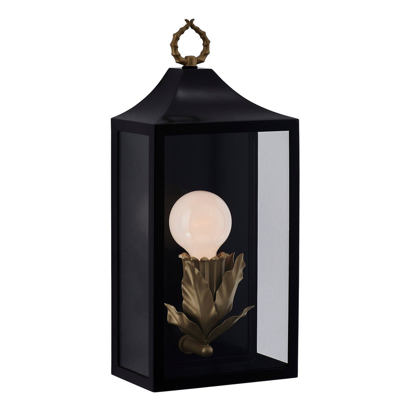 Marge Outdoor Wall Lantern in Matte Black