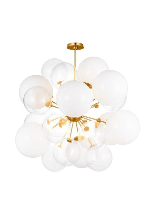 Aria 9-Light Large Chandelier in Burnished Brass