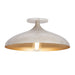 Fleur One Light Flush Mount in White/Gold