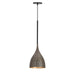 Fleur One Light Mini Pendant in Black / Gold