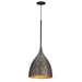 Fleur One Light Pendant in Black / Gold
