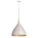 Fleur One Light Pendant in White/Gold