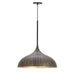 Fleur One Light Pendant in Black / Gold