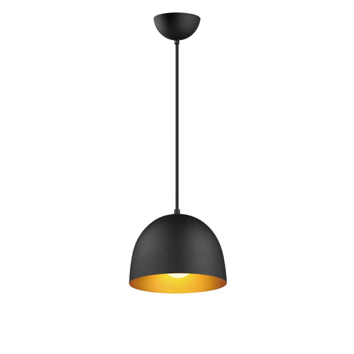 Tova One Light Pendant in Black / Gold