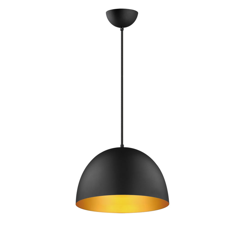 Tova One Light Pendant in Black / Gold