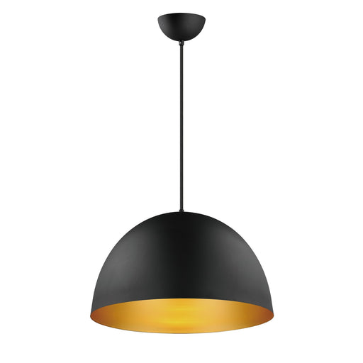 Tova One Light Pendant in Black / Gold