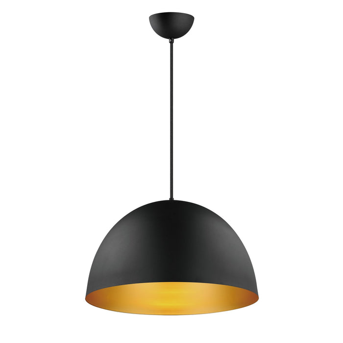 Tova One Light Pendant in Black / Gold