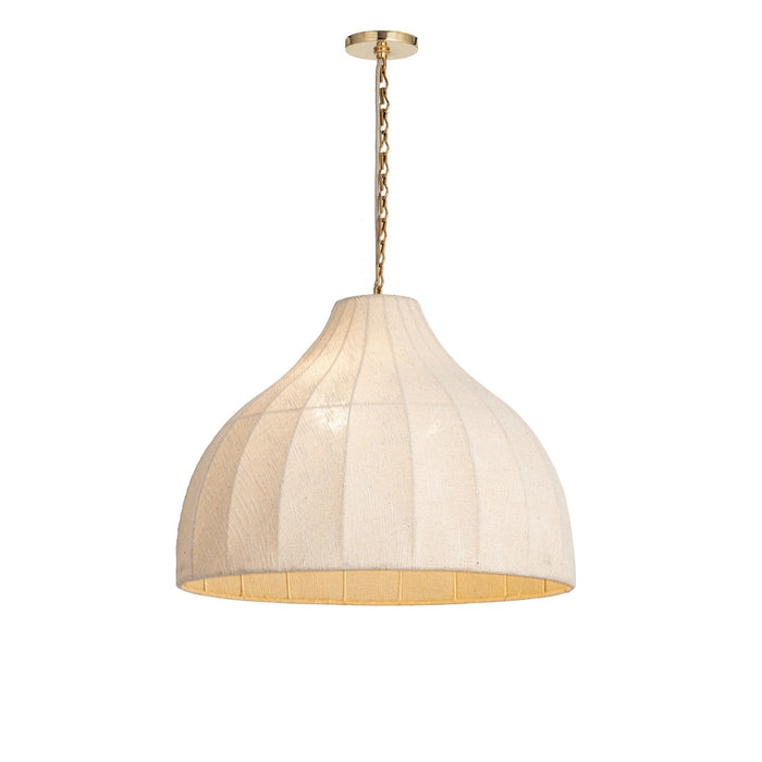 Hearthveil One Light Pendant in Natural Aged Brass