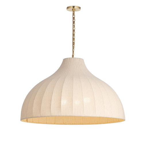 Hearthveil Three Light Pendant in Natural Aged Brass