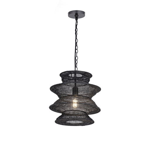 Krabi One Light Pendant in Black
