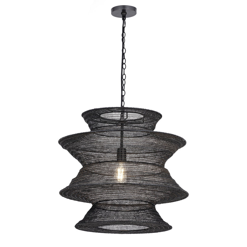 Krabi One Light Pendant in Black