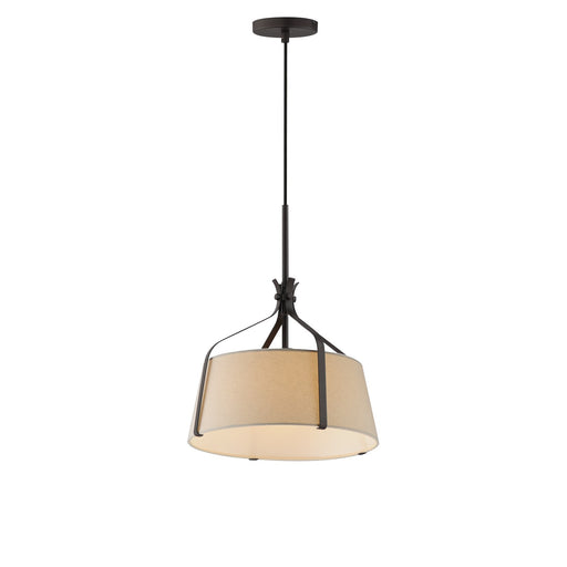 Bandera One Light Pendant in Dark Bronze