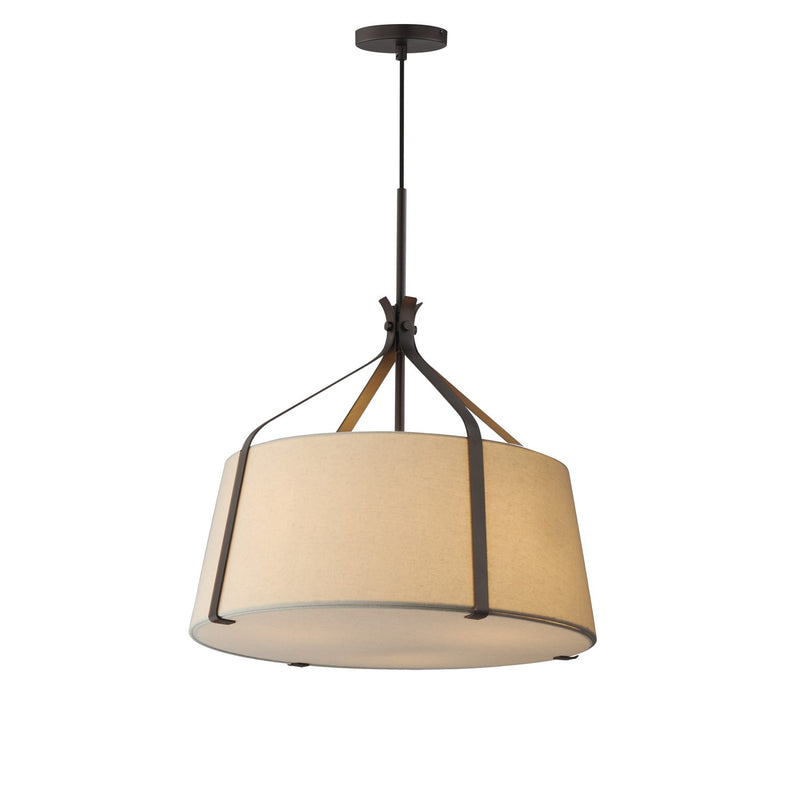 Bandera Three Light Pendant in Dark Bronze