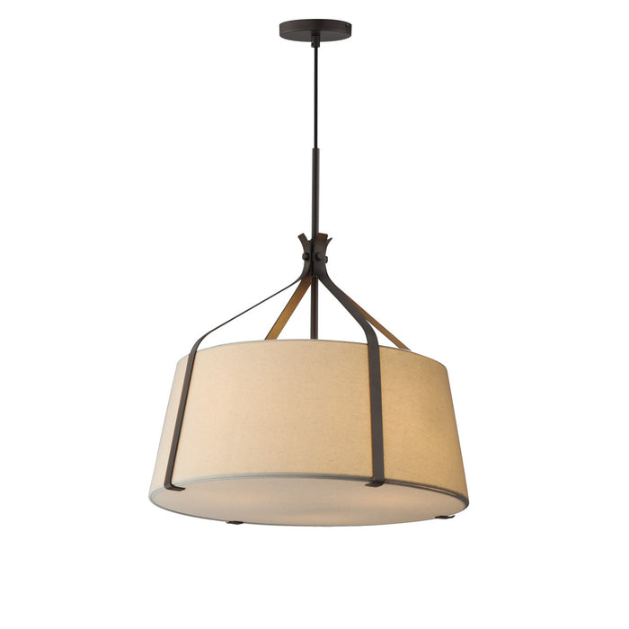 Bandera Three Light Pendant in Dark Bronze
