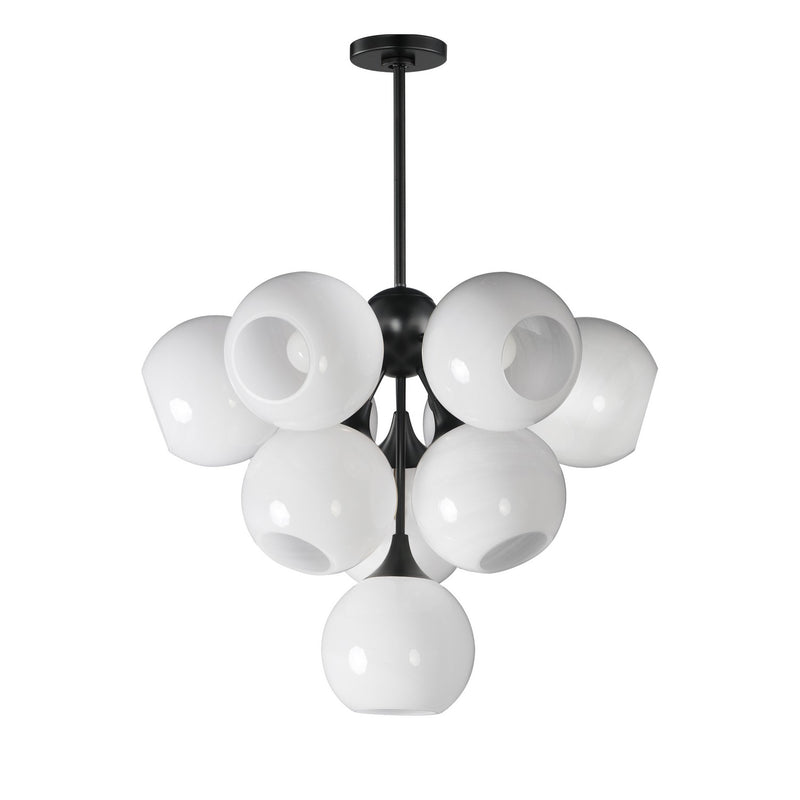 Neve Ten Light Pendant in Black