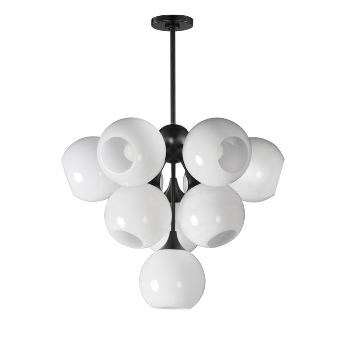 Neve Ten Light Pendant in Black