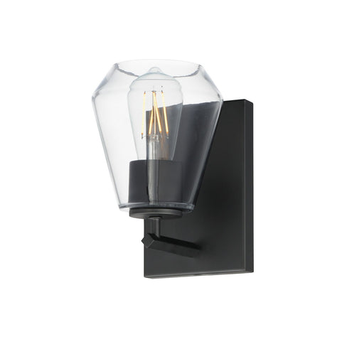 Geode One Light Wall Sconce in Black