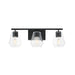 Geode Three Light Bath Vanity in Black