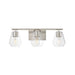 Geode Three Light Bath Vanity in Satin Nickel