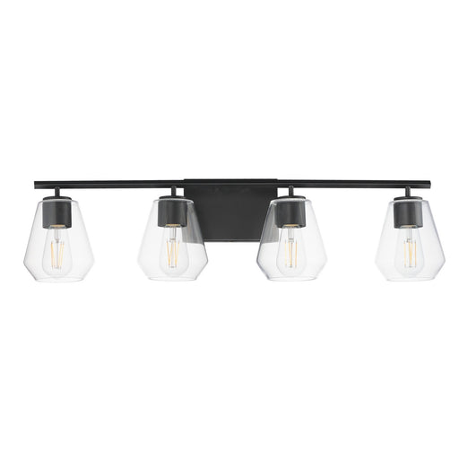 Geode Four Light Bath Vanity in Black