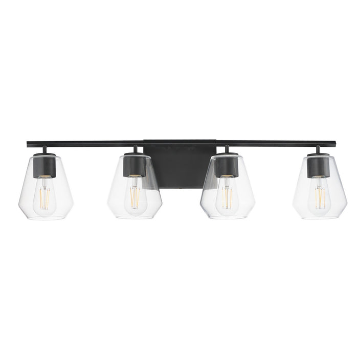 Geode Four Light Bath Vanity in Black