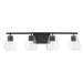 Geode Four Light Bath Vanity in Black