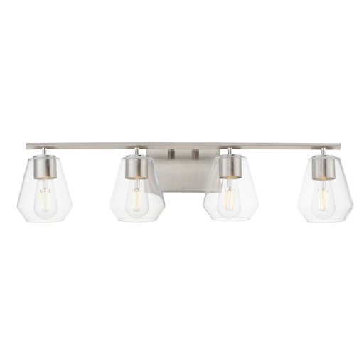 Geode Four Light Bath Vanity in Satin Nickel
