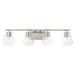 Geode Four Light Bath Vanity in Satin Nickel